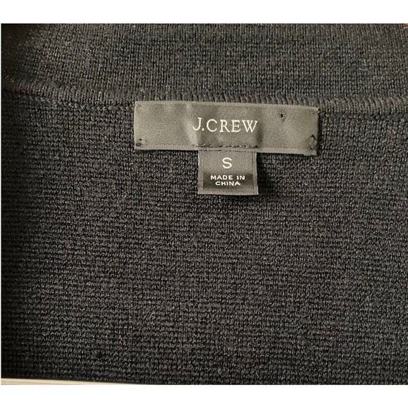 J. Crew Camille Black Sweater Blazer Small Knit Cotton Wool Dark Academia Preppy - Picture 5 of 10